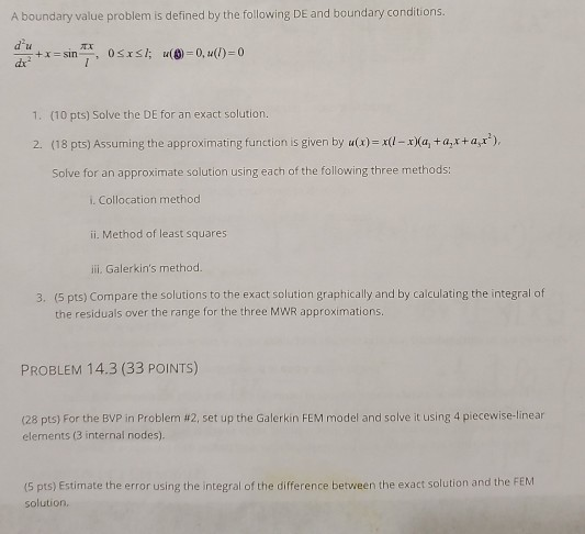 boundary value problem collocation method method of | Chegg.com
