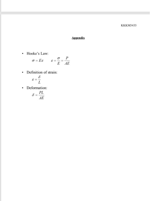 Kkkm3433 Appendis Hooke S Law O Es Sp Eee E Ae Chegg Com