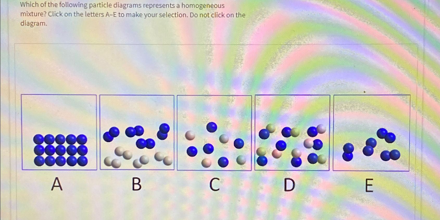 Solved Which of the following particle diagrams represents a | Chegg.com