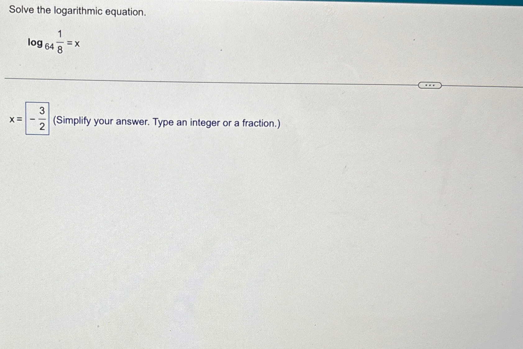 Solved Solve the logarithmic | Chegg.com