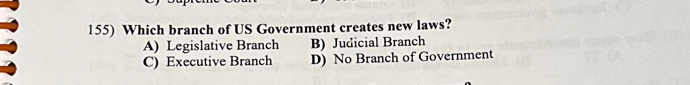 which branch of the us government creates laws