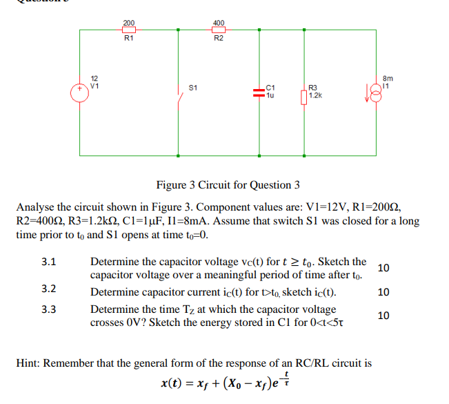 Solved Figure 3 ﻿Circuit for Question 3Analyse the circuit | Chegg.com