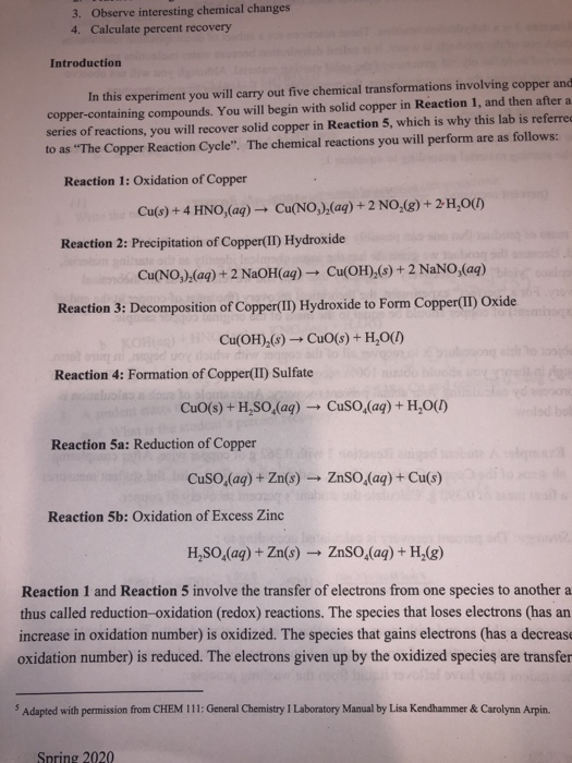 Name Section Reaction 3 of Copper(II)