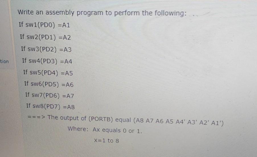Solved Write an assembly program to perform the following: | Chegg.com