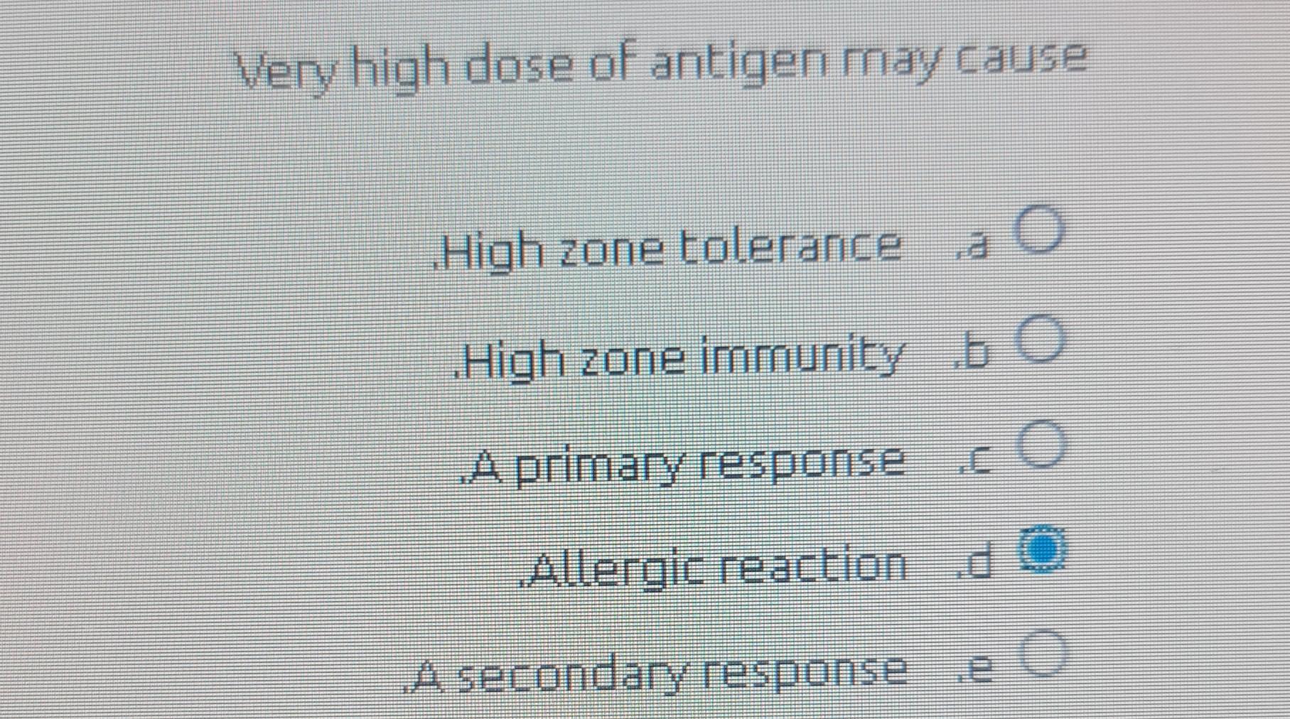 Solved Very high dose of antigen may causeHigh zone | Chegg.com