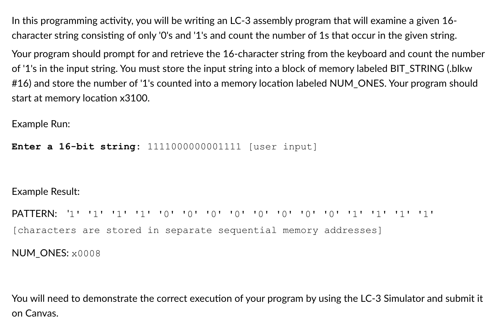 Solved In this programming activity, you will be writing an | Chegg.com