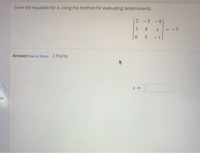 Solved Solve the equation for x, using the method for | Chegg.com