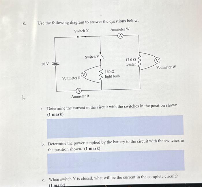 [Solved]: 8. Use the following diagram to answer the questio