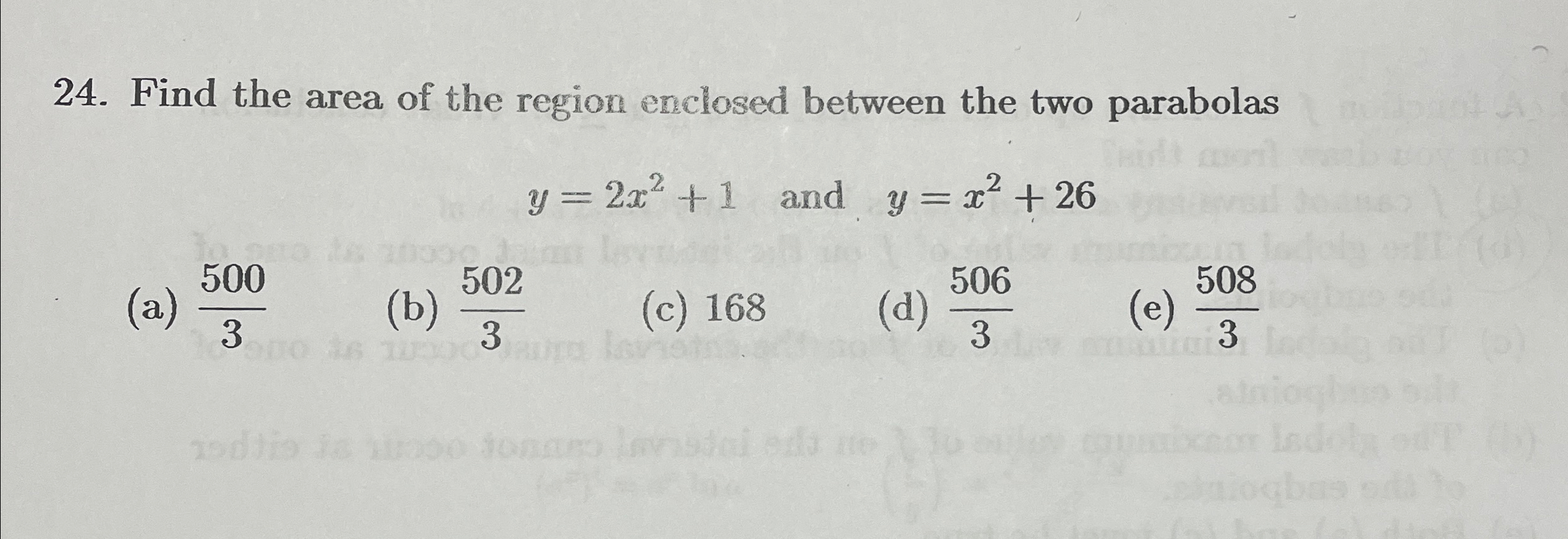Solved Find the area of the region enclosed between the two | Chegg.com