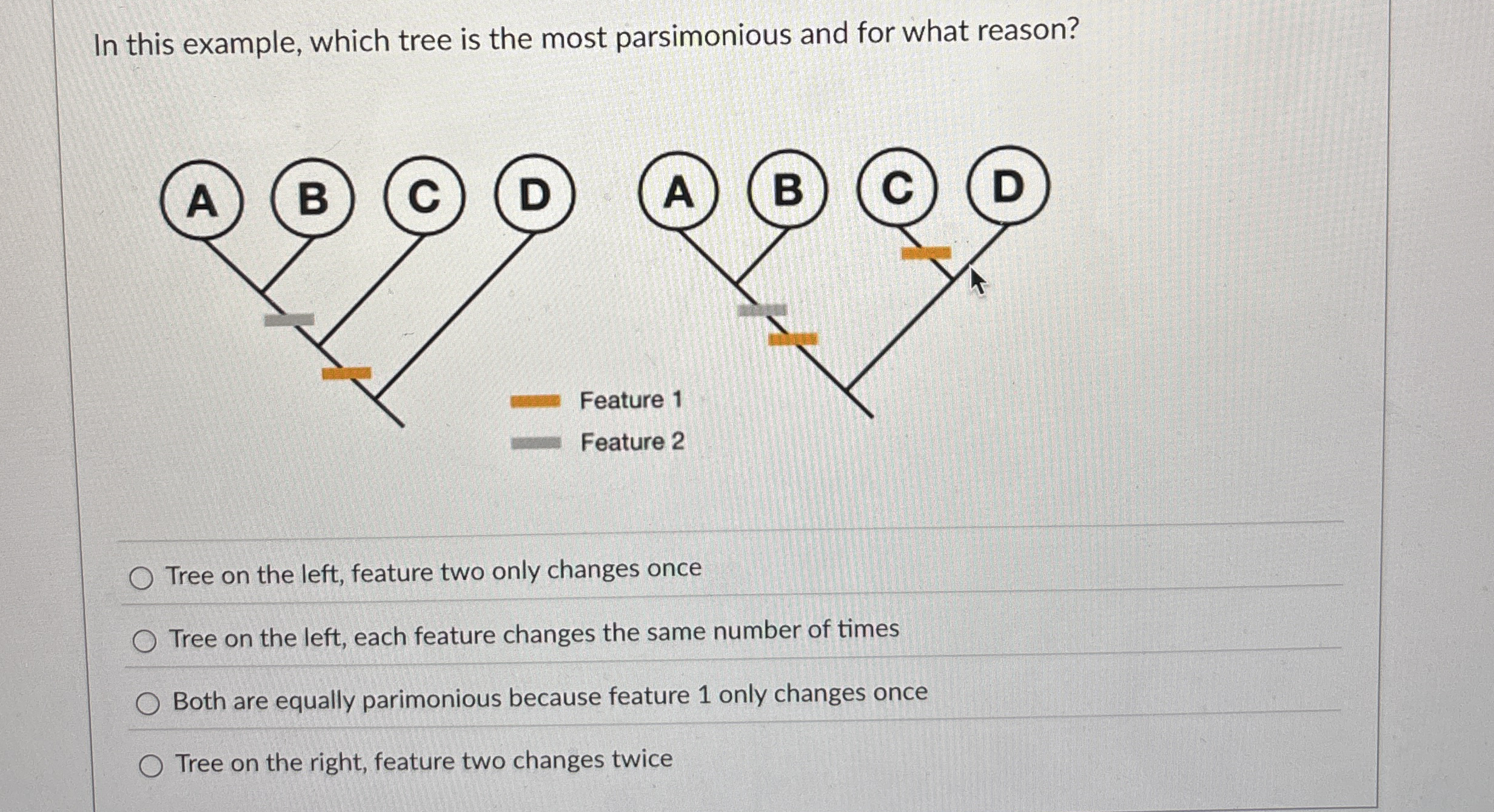 Solved by an EXPERT In this example, which tree is the most ...