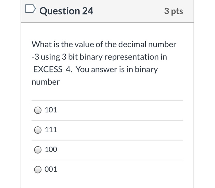 Solved D Question 24 3 pts What is the value of the decimal | Chegg.com