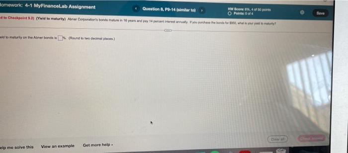 Solved Homework: 4-1 MyFinanceLab Assignment Question 6, | Chegg.com