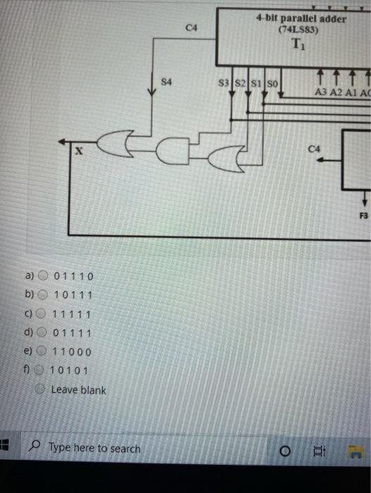 Solved (20.00 points) 3- Find the T2 Adder output F with | Chegg.com
