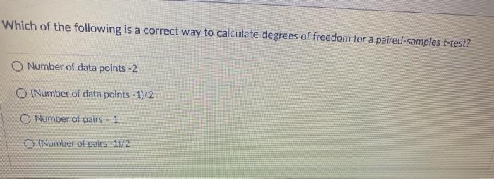 Solved Which of the following is a correct way to calculate | Chegg.com