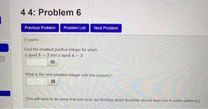 Solved 44: Problem 5 Previous Problem Problem List Next | Chegg.com