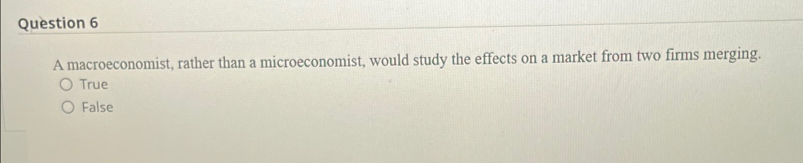 Solved Question 6A macroeconomist, rather than a | Chegg.com