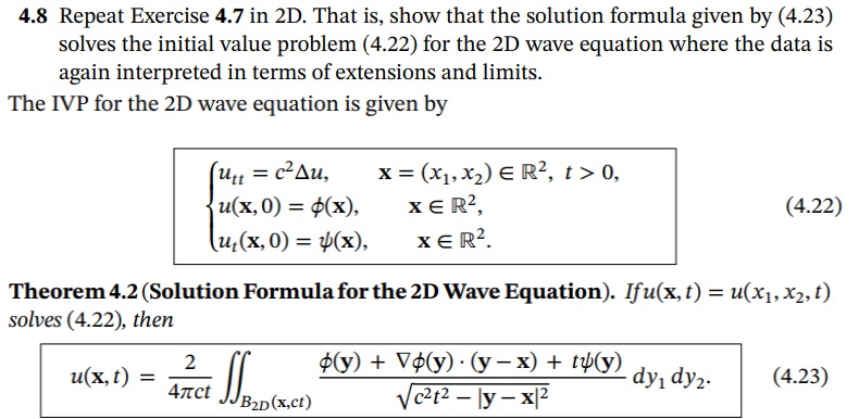 4.8 Repeat Exercise 4.7 in 2D. That is, show that | Chegg.com