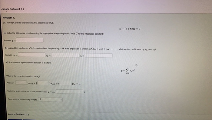 Solved Jump to Problem. [1] Problem 1. 20 points) Consider | Chegg.com