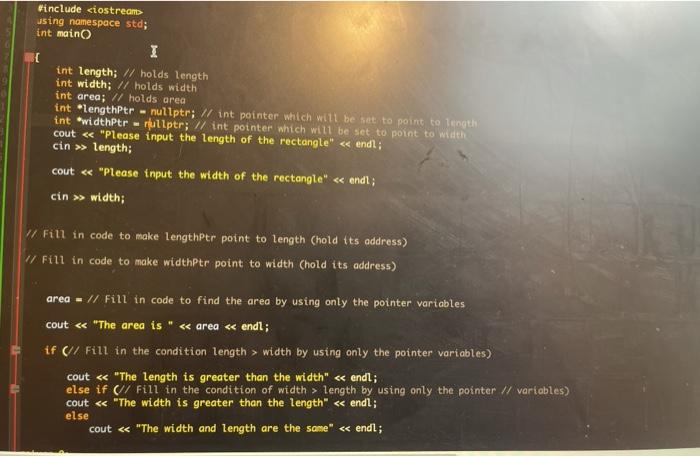 Solved Exercise 1: Complete the program by filling in the | Chegg.com