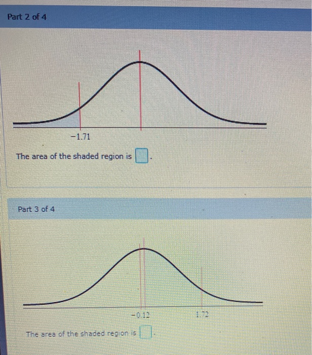 Solved Find each of the shaded areas under the standard