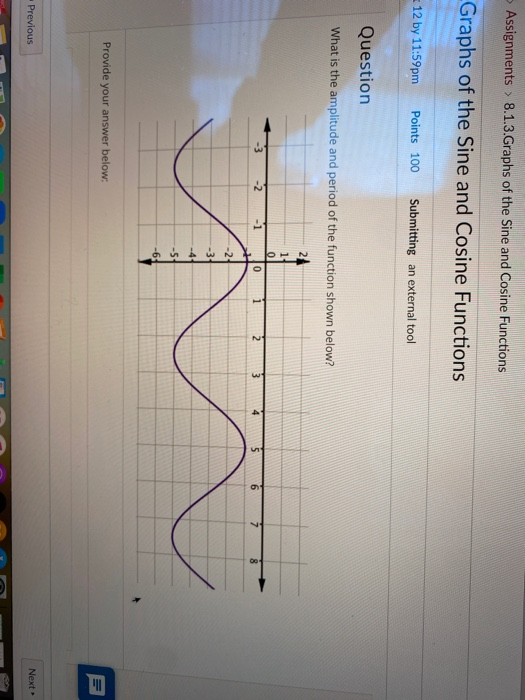 Solved Assignments > 8.1.3.Graphs Of The Sine And Cosine | Chegg.com