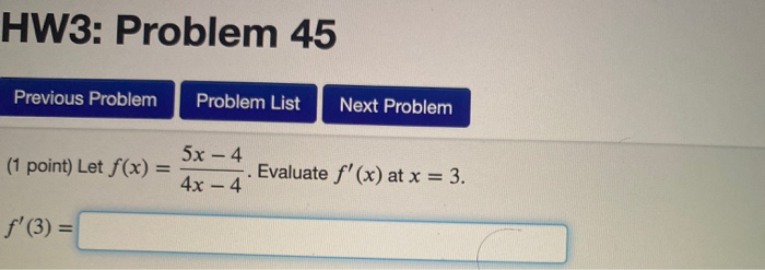 Solved HW3: Problem 44 Previous Problem Problem List Next | Chegg.com