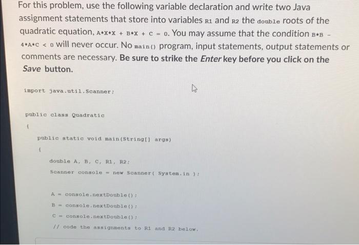java assignment statements