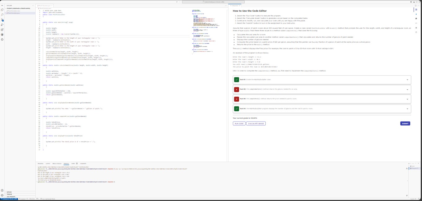 Solved Paint Calculator, with no error