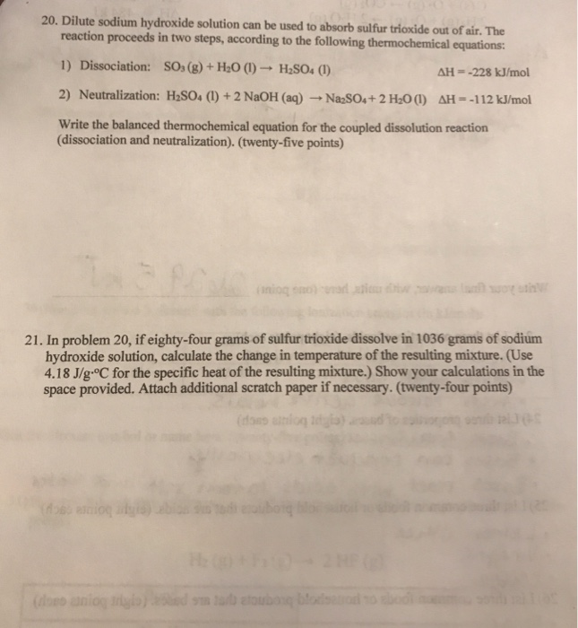 Solved 20. Dilute sodium hydroxide solution can be used to