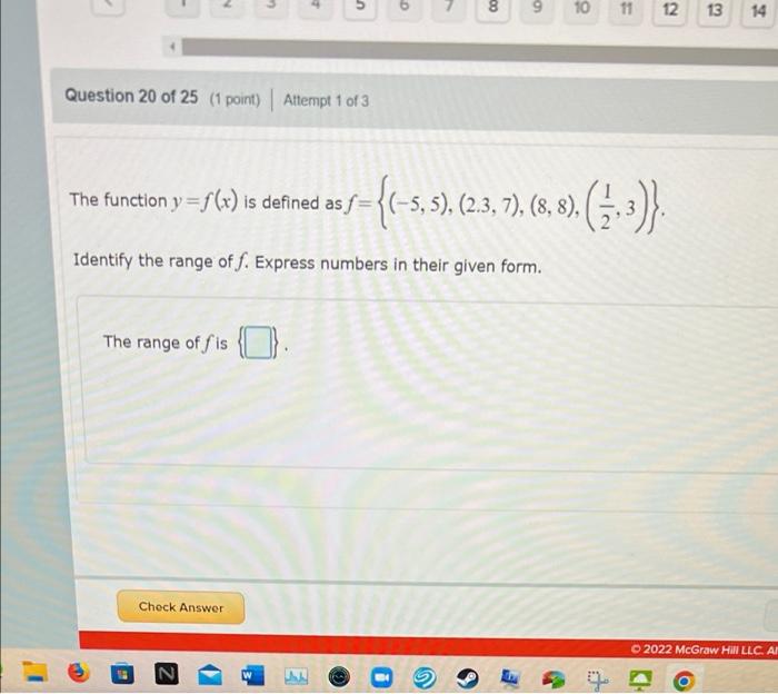 Solved Part: 2/8 Part 3 of 8 (c) Function notation for the | Chegg.com
