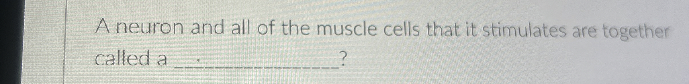 Solved A neuron and all of the muscle cells that it | Chegg.com