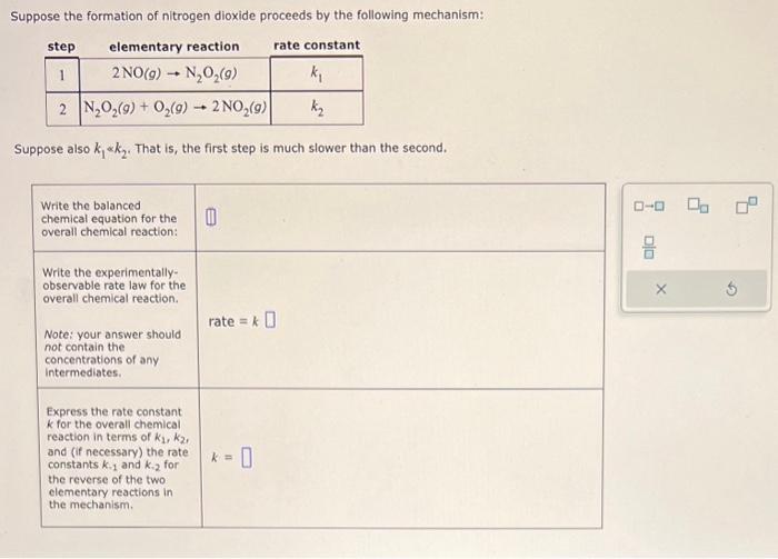 Solved Suppose the reaction between nitric oxide and bromine