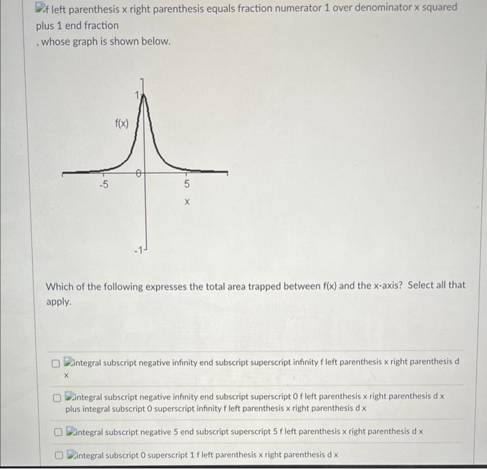 Solved F left parenthesis x right parenthesis equals