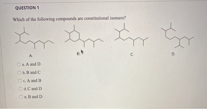 Solved QUESTION 1 Which Of The Following Compounds Are | Chegg.com