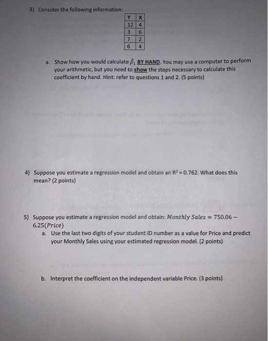 Solved 3) Consider the following information: 3 a. Show how | Chegg.com