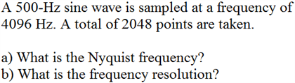 Solved 500-Hz sine wave is sampled at a frequency of 4096 | Chegg.com