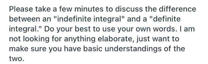 Solved Please take a few minutes to discuss the difference | Chegg.com