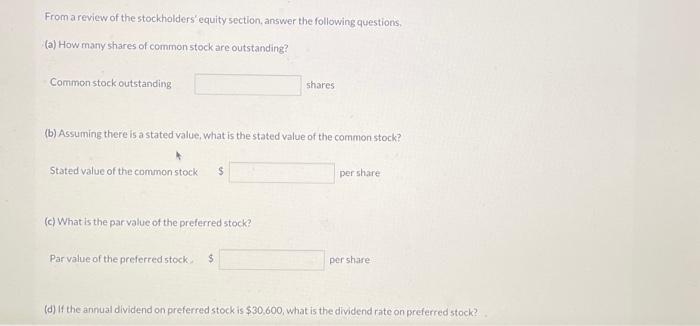 Solved (b) Assuming there is a stated value, what is the | Chegg.com
