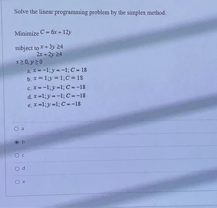 Solved Solve the linear programming problem by the simplex | Chegg.com