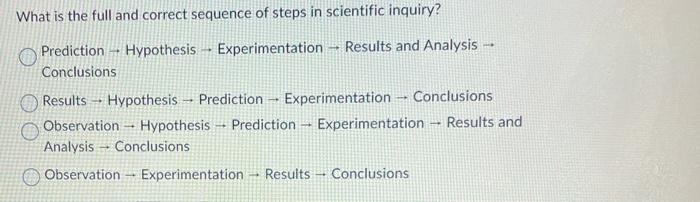 Solved What is the full and correct sequence of steps in | Chegg.com