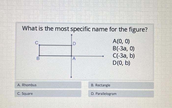 Solved What is the most specific name for the figure? | Chegg.com