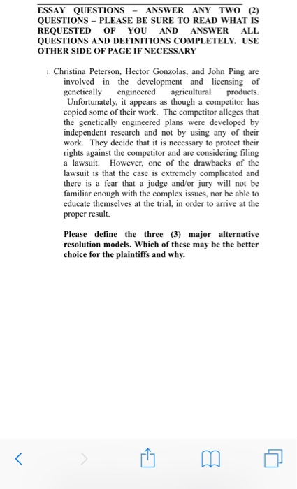 both short answer and essay questions require you to