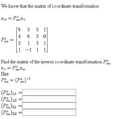 Solved We ﻿know that the matrix of ﻿coordinate | Chegg.com