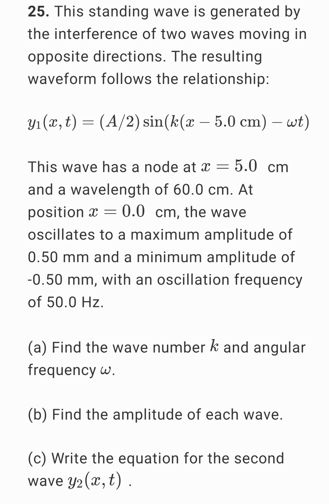 Solved This standing wave is generated by the interference | Chegg.com