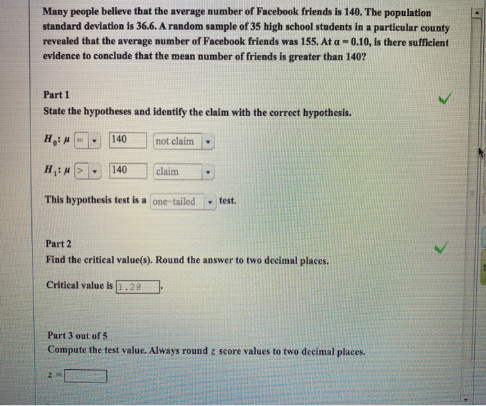 Solved Many people believe that the average number of