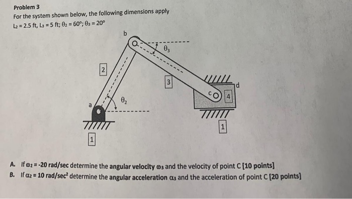 Solved for the system shown below the following dimensions | Chegg.com