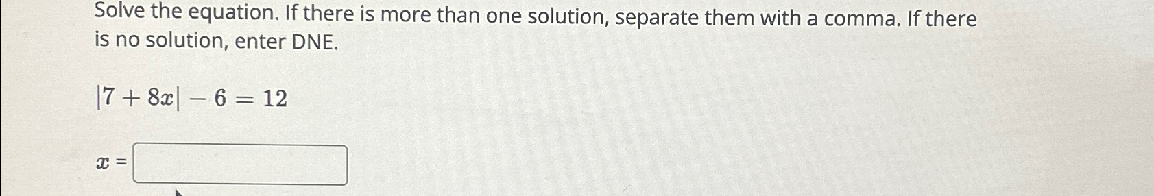 Solved Solve the equation. If there is more than one | Chegg.com