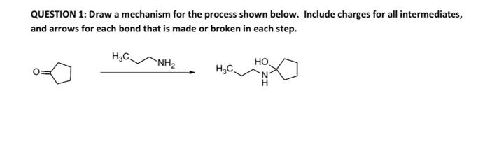 Solved QUESTION 1: Draw a mechanism for the process shown | Chegg.com