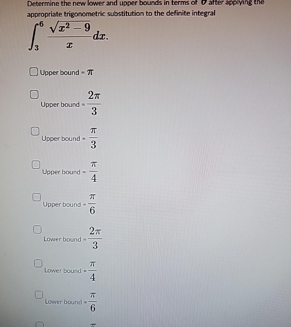 Solved Determine the new lower and upper bounds in terms of | Chegg.com