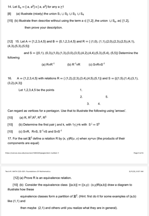 Solved 14 Let S A A X A A For Any A 21 8 A Chegg Com